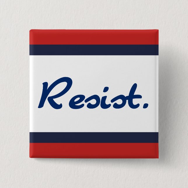 Resist Blue Resistance Anti-Trump-Demokraten Button (Vorderseite)