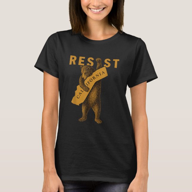 Resist California Bear  T-Shirt (Vorderseite)