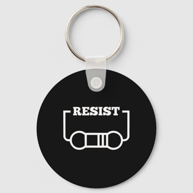 Resist Electricity Funny Physics Shirt Math Jokes Schlüsselanhänger (Vorderseite)