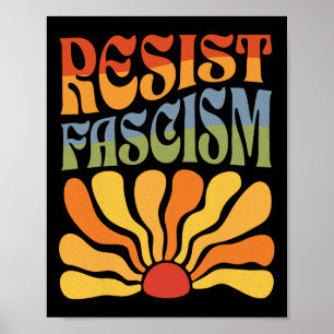 Resist Faschismus Retro Boho Feminist Pro Choice H Poster