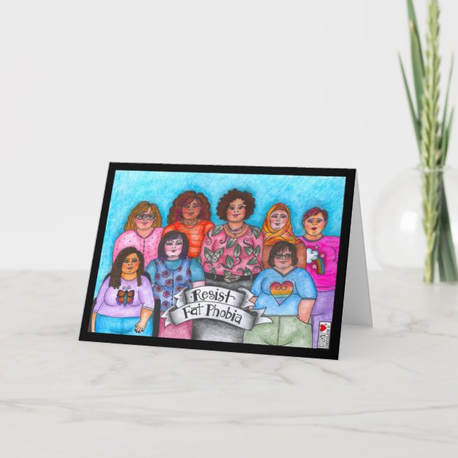 Resist Fat Phobia Card Karte (Vorderseite)