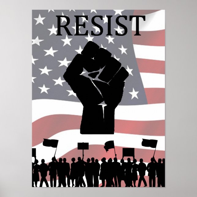 RESIST Fest Anti Donald Trump Poster (Vorne)