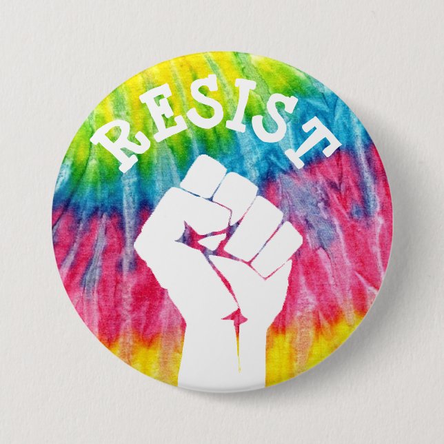Resist Fist Anti Donald Trump Politischer Button (Vorderseite)
