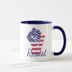 Resist FistAmerikanische Flag-Demokrat gegen Trump Tasse