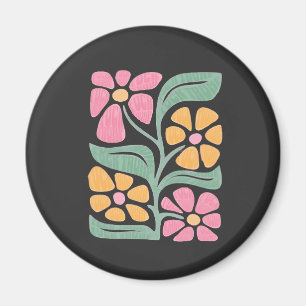 RESIST Floral Anti Trump politischer Protest Magnet