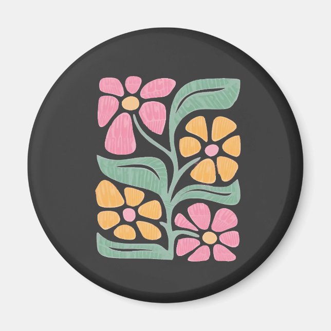 RESIST Floral Anti Trump politischer Protest Magnet (Vorne)