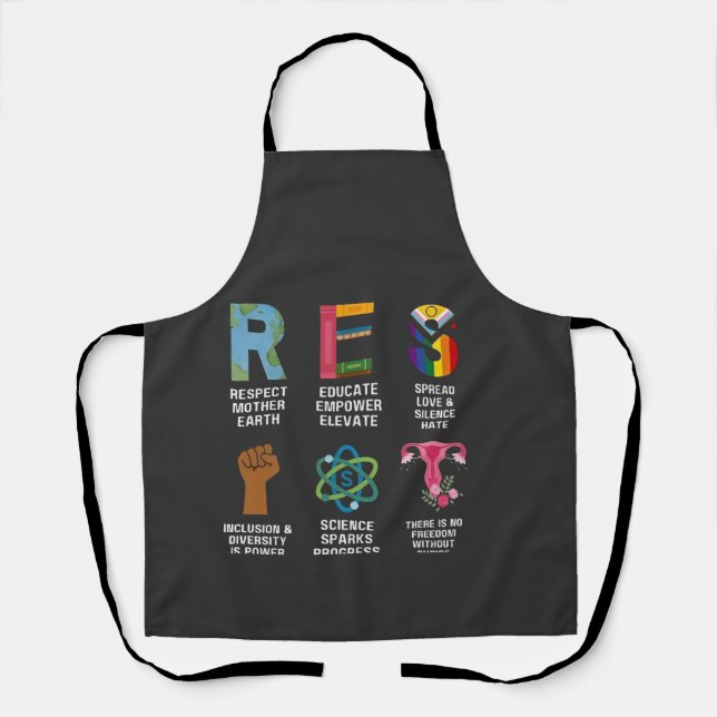 Resist Floral LGBTQ Rechte Trans Equality Schürze (Vorderseite)