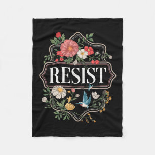 Resist Floral Protest Trump gegen Trump Fleecedecke
