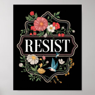 Resist Floral Protest Trump gegen Trump Poster