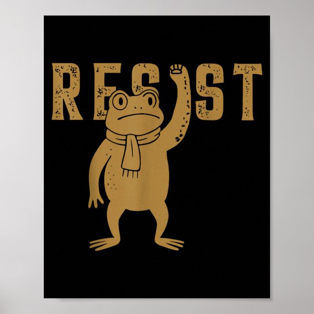 Resist Frog Rtland Frog Protest For Men Women  Poster (Vorne)