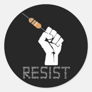 Resist Funny Gift Elektro-Ingenieure Elektrotechni Runder Aufkleber