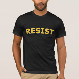 RESIST - Gelb auf schwarz T-Shirt