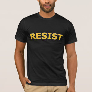 RESIST - Gelb auf schwarz T-Shirt