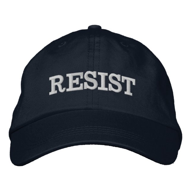 Resist Hat Bestickte Baseballkappe (Vorderseite)