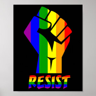Resist Lgbt Pride Liebe T Shirt Gay Lesbian Cool T Poster