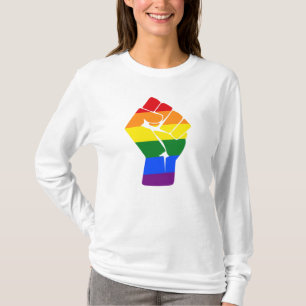 #Resist LGBT Rainbow Raw Fist Protest T-Shirt