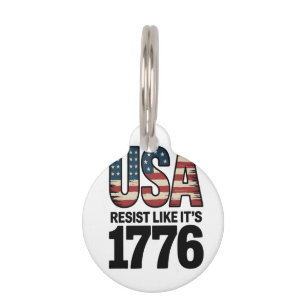 Resist Like It's 1776 Patriotic Soldiers USA Haustiermarke