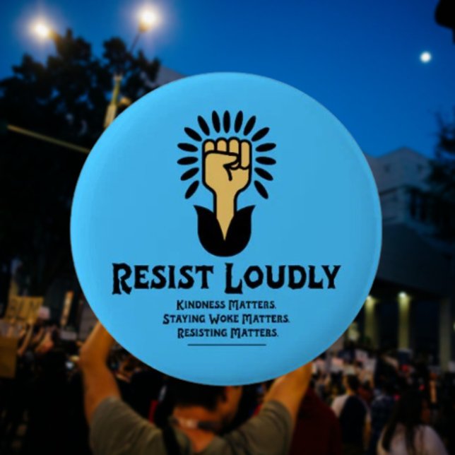 Resist Louly Button | Progressiv antifaschistisch (Von Creator hochgeladen)