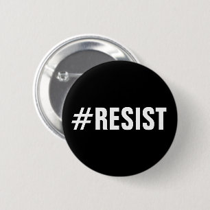 #Resist, mutiger weißer Text auf Schwarzem, alle Button