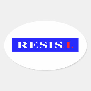 Resist Ovaler Aufkleber