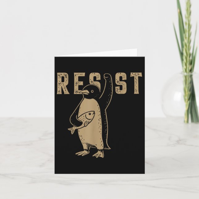 Resist Penguin Activism Grafik Design Karte (Vorderseite)
