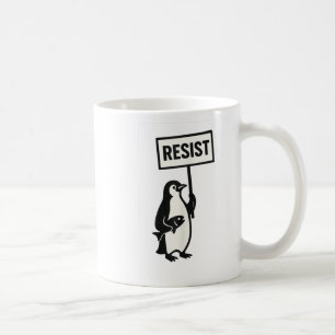 Resist Penguin Activism Graphic Kaffeetasse