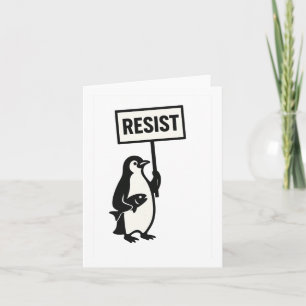 Resist Penguin-Aktivismus Grafik 1 Karte