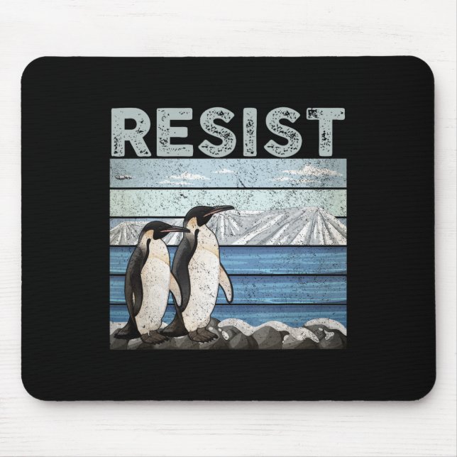 Resist Penguin-Aktivismus Mousepad (Vorne)