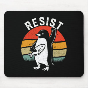 Resist Penguin Retro Resist Graphic Mousepad