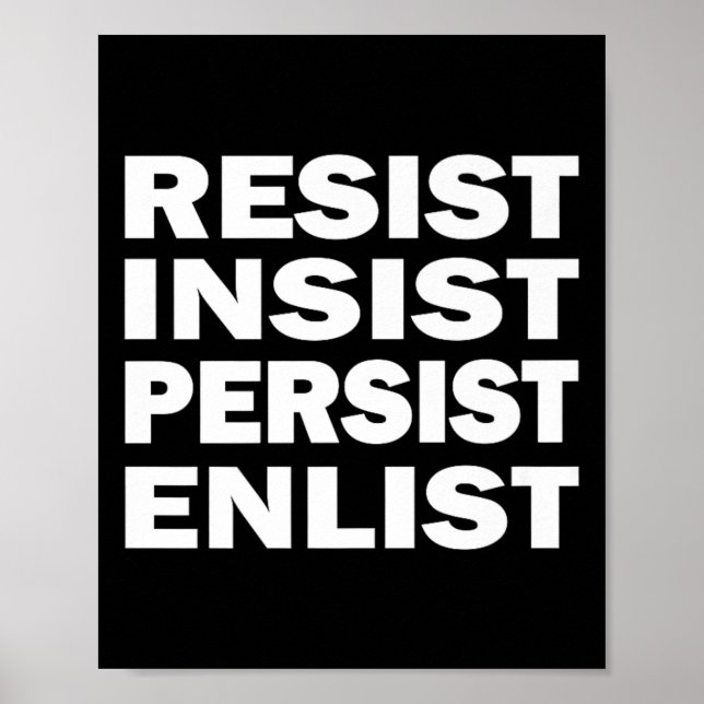 Resist Persist Enlist Hillary Clinton Mantr Poster (Vorne)