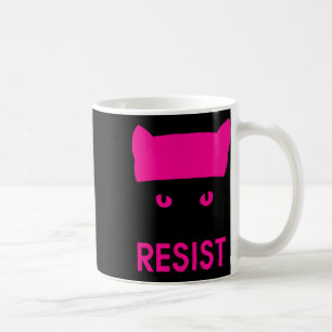 Resist Persist Pink Hat Cat Shirt - Frauen stärken Kaffeetasse