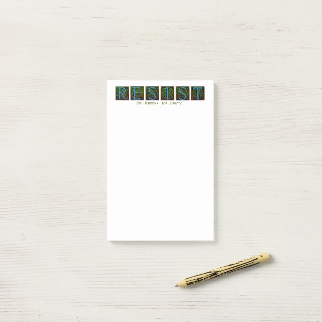 Resist Post-it Klebezettel (Auf Schreibtisch)