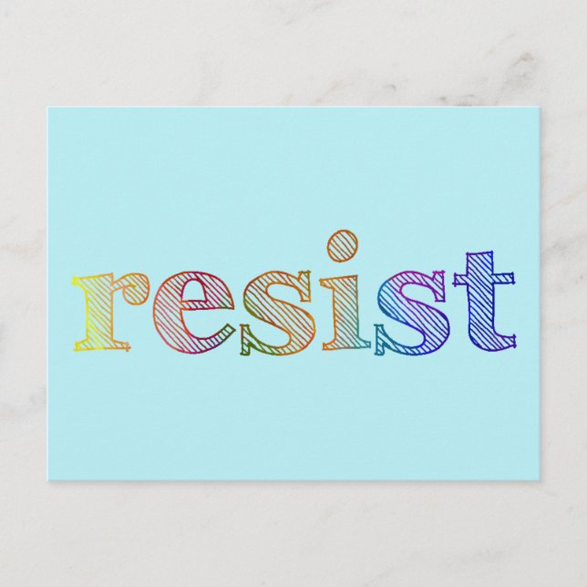 Resist Postkarte (Vorderseite)