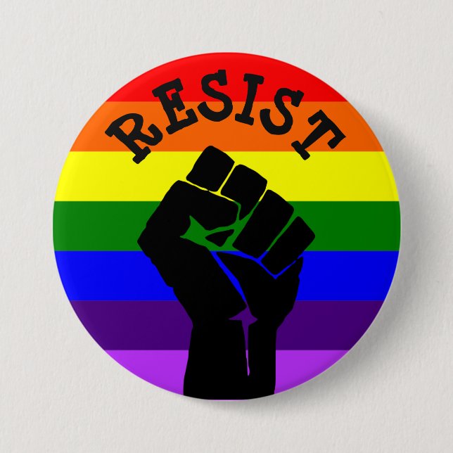 #Resist Protester Fist Anti-Trump-politischer Butt Button (Vorderseite)