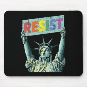 Resist Rainbow Statue Liberty Protest Lgbt Gay Men Mousepad