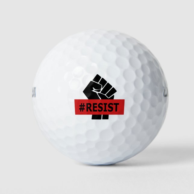 Resist Raised Fist Golfball (Vorderseite)