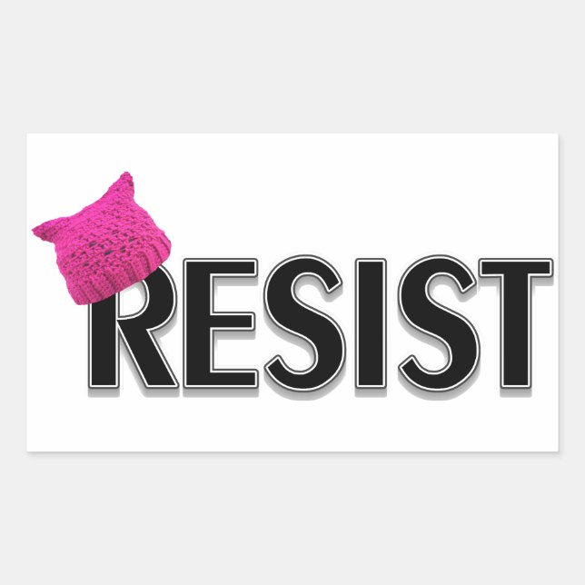 Resist Rechteckiger Aufkleber (Vorderseite)