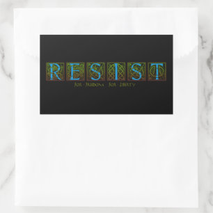 Resist Rechteckiger Aufkleber