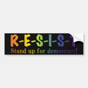 RESIST - Regenbogenbriefe Autoaufkleber