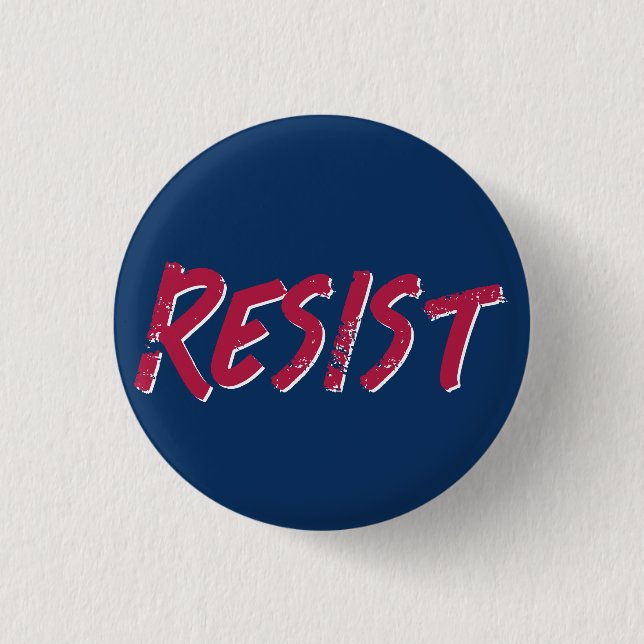 Resist Resistance Red and Blue Flag Colors Button (Vorderseite)