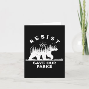 Resist Rett unsere Parks Alt US Nationalparks Bäre Karte