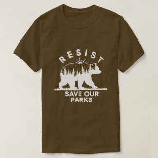 Resist Rett unsere Parks Alt US Nationalparks Bäre T-Shirt