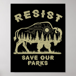 Resist Rett unseren Parks Alt US Nationalparks Nat Poster