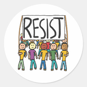 Resist Runder Aufkleber