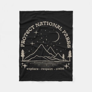 Resist schützen unsere Nationalparks Grafik Anti-T Fleecedecke