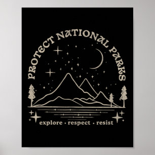 Resist schützen unsere Nationalparks Grafik Anti-T Poster