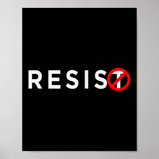 Resist Shirt #resiste gegen Trump #unteilbar Poster (Vorne)