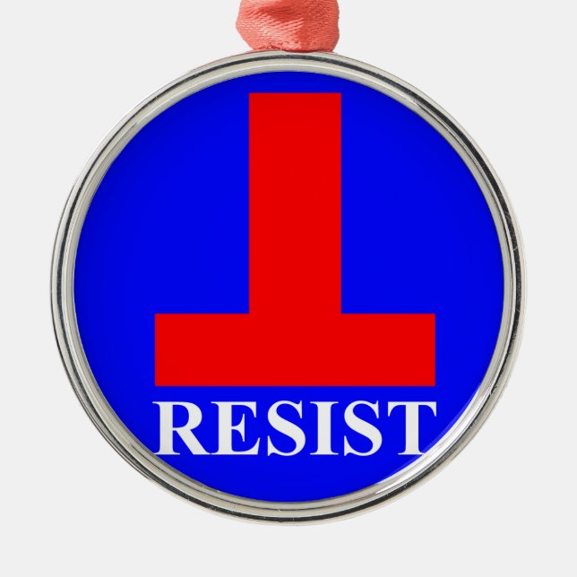 Resist Silbernes Ornament (Vorne)