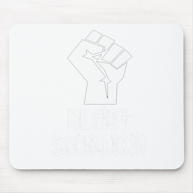 Resist Sozialismus T Shirt Mousepad (Vorne)
