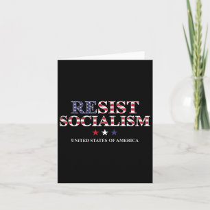 Resist Sozialismus USA Anti Soc Karte